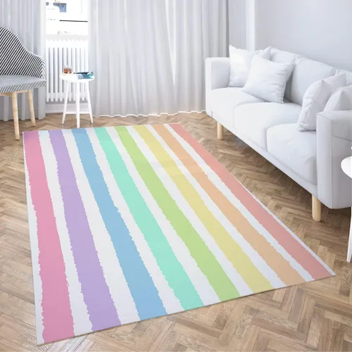 Miniatura 19 de LOKMU Alfombras antideslizantes de arte abstracto naranja y gris blanco para decoración del hogar, alfombra para aula, sala de estar, dormitorio