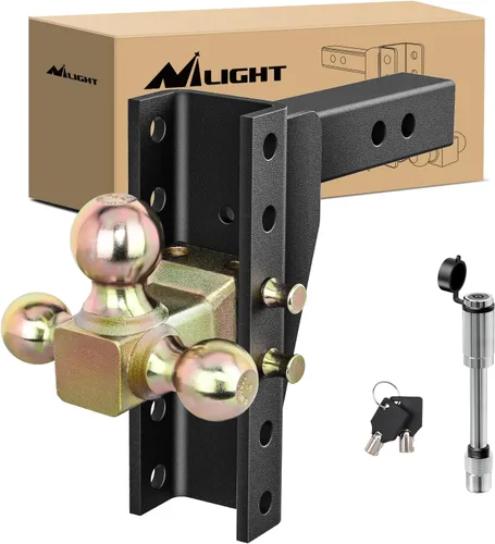Miniatura 13 de Nilight Receptor de enganche de grillete de 2 pulgadas, 45000 libras, resistencia a la rotura, grillete de anillo en D de 3/4 pulgadas con pasador