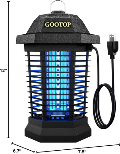 Miniatura 8 de GOOTOP Extractor de Insectos para Exteriores, Extractor de Mosquitos, Enchufe de 3 Puntas Eléctrico Matamoscas, Mata Mosquitos, Trampas para Moscas