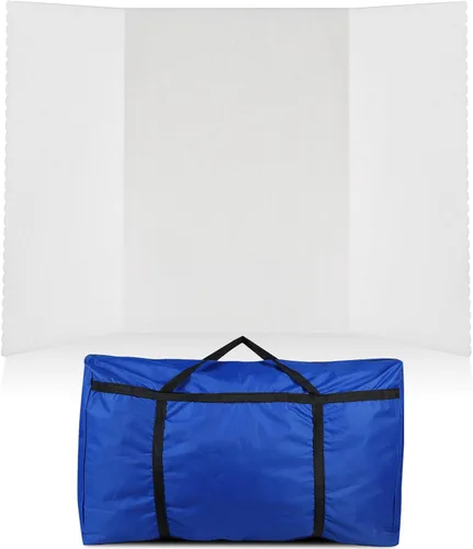 Miniatura 7 de Paterr Tablero de póster triple con bolsa de almacenamiento, tela de gancho y bucle, tablero de presentación plegable de 3 paneles para ferias