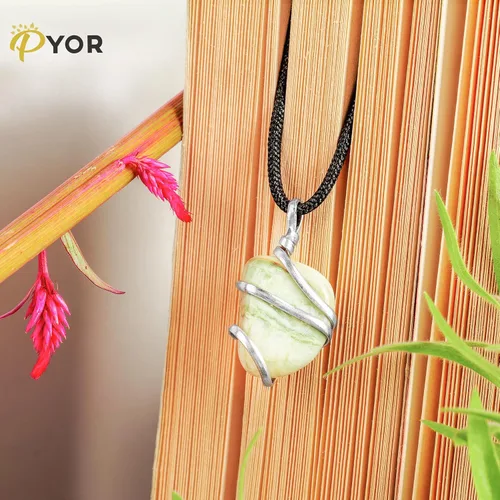 Miniatura 84 de PYOR Collar con colgante curativo de Reiki de cristal, gemas de buena suerte, prosperidad, riqueza, piedras preciosas naturales, collares de buena