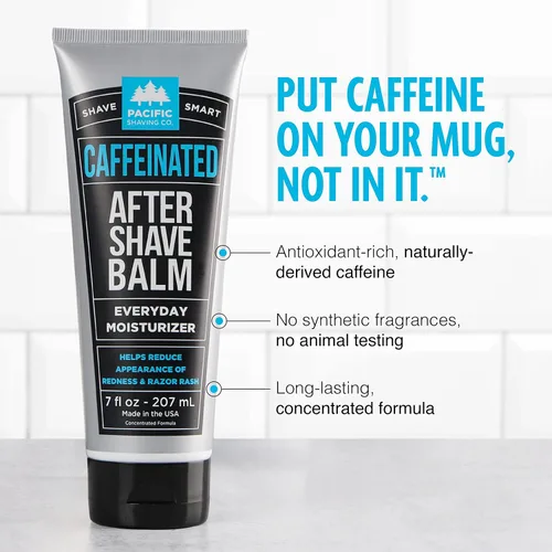 Miniatura 6 de Pacific Shaving Company Juego de crema de afeitar y después del afeitado con cafeína, kit de afeitado para hombres, crema de afeitado enriquecida