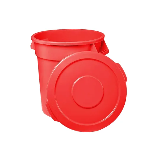 Miniatura 10 de Cubo de basura comercial redondo blanco de 32 galones y tapa, cubo de basura de cocina, cubo de basura interior, papelera duradera, bote de basura