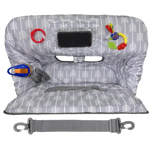 Miniatura 11 de Funda para carrito de compras para bebé, cubierta para carrito de compras para bebé niño y bebé niña, cubierta para silla alta para bebé y niño Gris