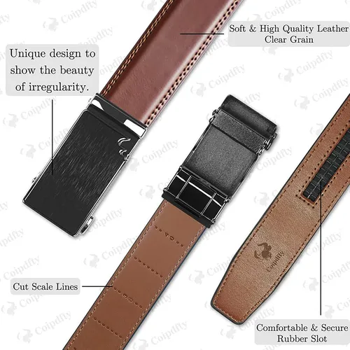 Miniatura 3 de Coipdfty Inclusive series Ratchet Belt for Men - Mens Belt Leather 1 38" for Casual Jeans