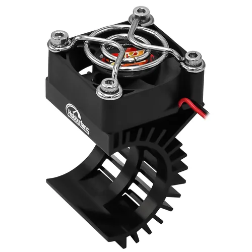 Disipador de calor de motor RC con ventilador de enfriamiento de 5 V, apto para 370 380 390 2838 2858 2845 disipador de calor de motor sin Negro