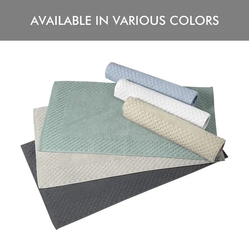 Miniatura 6 de Classic Turkish Towels CTT - Juego de 2 alfombras de baño 100% algodón, antideslizantes, cómodas y altamente absorbentes, lavables a máquina, 20 x