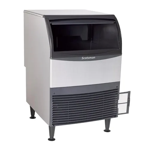 Miniatura 3 de Scotsman UN324A-1 Máquina para hacer hielo estilo nugget bajo encimera con contenedor, producción diaria de 340 lb, almacenamiento de 80 lb, acero