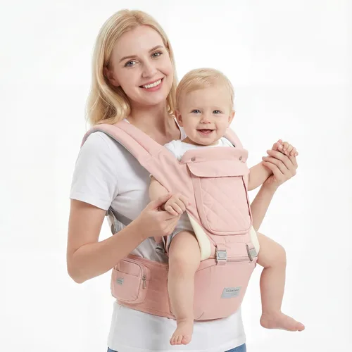 Miniatura 12 de Portabebés, 6 en 1, portabebés para recién nacidos a niños pequeños, portabebés con asiento de cadera soporte lumbar de 7 a 45 libras, portabebés