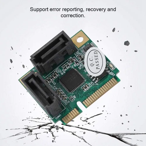 Miniatura 5 de Tarjeta controladora PCI Express a 3.0, adaptador Mini PCIe de 6 Gbps de alta velocidad con chip ASM1061 para expansión interna de disco duro