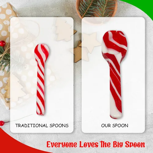 Miniatura 5 de Sprinkle Me This Cucharas de menta Paquete de 12 unidades Cucharas de caramelo temáticas navideñas Sabor tradicional de menta