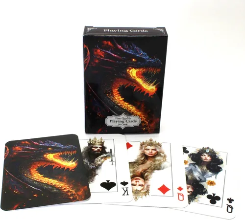 Miniatura 7 de Naipes Autumn Maiden, cubierta de tamaño de póquer de fantasía, cubierta temática de otoño, cartas de coleccionista únicas