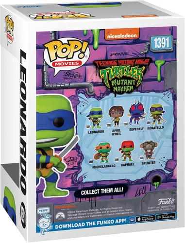 Miniatura 3 de Funko Pop! Movies: Teenage Mutant Ninja Turtles (TMNT) Leonardo - Figura de vinilo coleccionable - Idea de regalo - Producto oficial - para niños