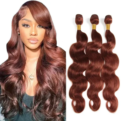 Miniatura 162 de Color 30 paquetes de cabello humano marrón onda del cuerpo paquetes 8 10 12 pulgadas brasileño virgen Remy extensiones de cabello humano doble trama