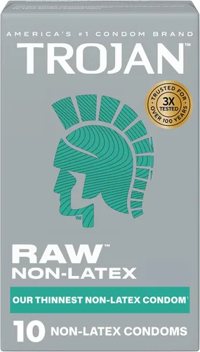 Miniatura 33 de Trojan Bareskin - Preservativos finos, paquete variado Everythin, condón de látex lubricado, 10