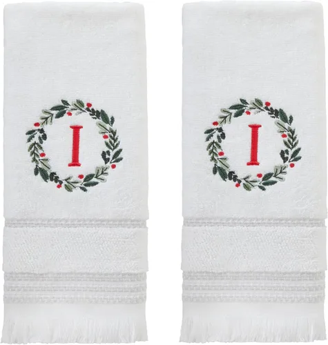 Miniatura 70 de SKL Home Toalla de baño casual con monograma, S, 28 x 54 pulgadas, color blanco