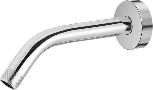 Miniatura 13 de Brazo de ducha con brida, tubo de ducha montado en la pared, adecuado para ducha fija de repuesto y cabezal de ducha de mano (6 pulgadas, cromado)