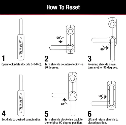 Miniatura 5 de Master Lock Cerradura de combinación reiniciable para interiores, cerradura combinada de 4 dígitos para armarios de gimnasio y escuela
