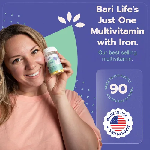 Miniatura 4 de Just One - Multivitamínico bariátrico una vez al día con hierro, 90 unidades para manga gástrica y bypass gástrico