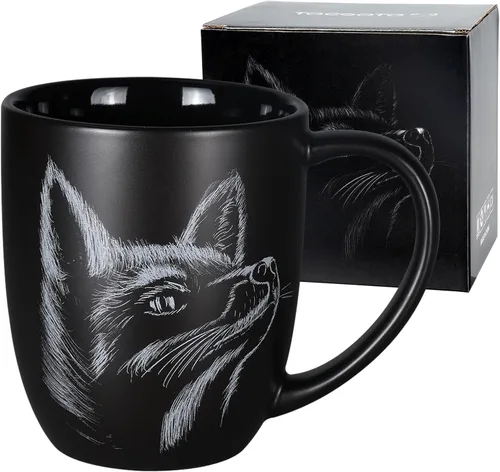 Miniatura 9 de Taza de café de cerámica con diseño de gato de 14 onzas, regalo para amantes de los gatos, regalos personalizados para inauguración de la casa