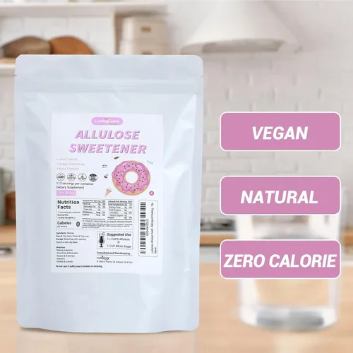 Miniatura 4 de Luckycare Edulcorante de alulosa, sustituto natural de azúcar cero calorías, apto para dieta cetogénica, sin eritritol, sin OMG, sin gluten