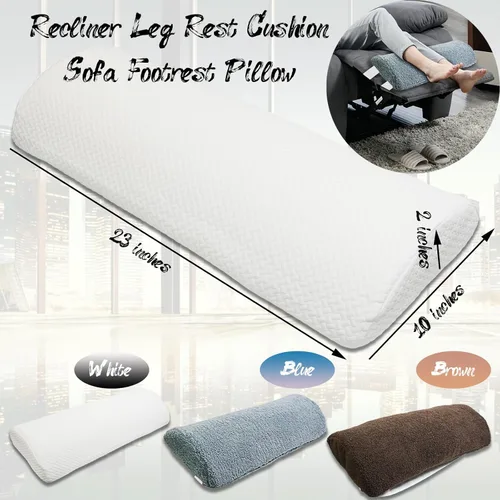 Miniatura 2 de Cojín reclinable para reposapiés, 23 x 10 x 2 pulgadas, almohada de media luna con funda y banda elástica, almohada reclinable multifuncional