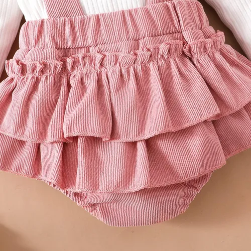 Miniatura 42 de Mameluco de encaje para bebé niña con volantes, manga larga, para recién nacido, otoño, invierno