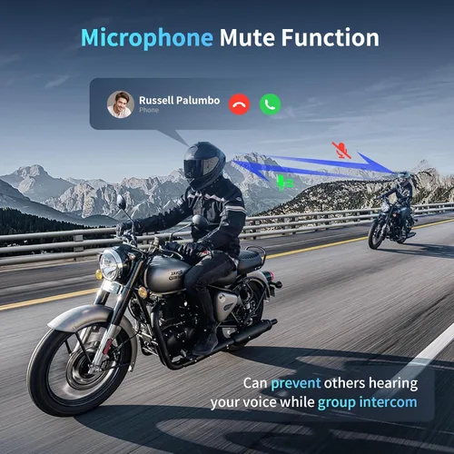 Miniatura 4 de Fodsports M1-S PLUS - Auriculares Bluetooth para motocicleta con intercambio de música, silencio de micrófono, FM, potente batería de 900 mAh