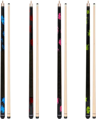 GARSEN Palo de taco de billar de 58 pulgadas, 18 onzas, 19 onzas, 20 onzas, 21 onzas, barra de billar Juego de 4 piezas
