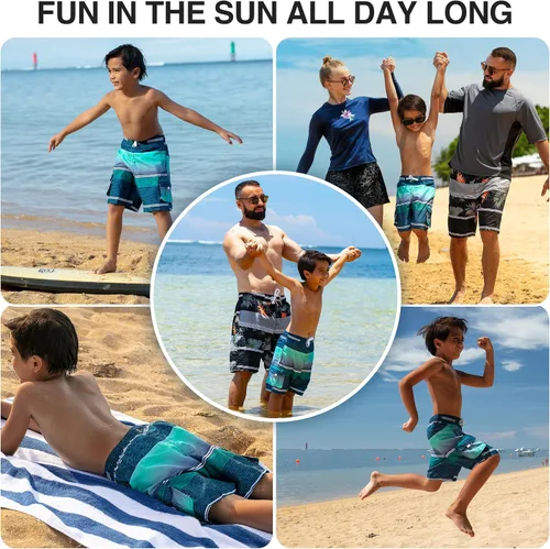 Miniatura 46 de Kanu Surf Traje de baño Yolo de secado rápido UPF 50+ para niños