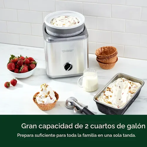 Miniatura 6 de Cuisinart Máquina para hacer helados, máquina de helado de 2 cuartos, máquina de sorbete y yogur congelado, tazón de congelador totalmente