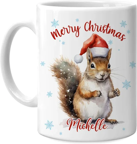 Miniatura 22 de Hyturtle Regalos personalizados para amantes de los osos – Taza de café de cerámica con nombre personalizado de oso con sombrero de Papá Noel