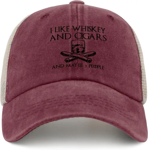 Miniatura 103 de Philysonic Funny Hat I Like Whisky and Cigars and Maybe 3 People Sombreros para Hombres Gorras de Béisbol Gorras Ajustables