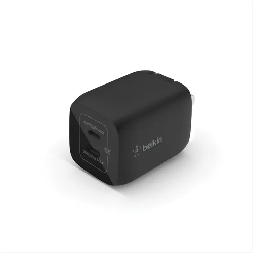 Miniatura 8 de Belkin Bloque Cargador Dual USB C de 65W, Carga Súper Rápida PD 3.0 con GaN - Samsung Galaxy S25, Apple iPhone 17, Air, Pro, Pro Max, iPad, MacBook