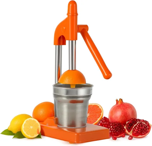 Exprimidor manual de hierro fundido, exprimidor manual de cítricos manual de acero inoxidable de hierro fundido, encimera de alta resistencia, fruta