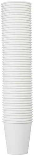 Miniatura 3 de Amazon Basics Tazas de café desechables, 10 onzas, papel, 1000 unidades (paquete de 1), color blanco