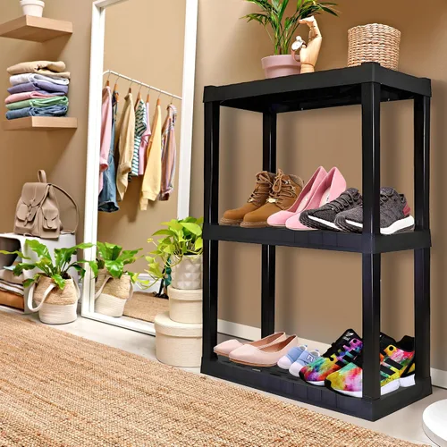 Miniatura 2 de Oskar - Estantes de almacenamiento de plástico resistentes para garaje, cocina, baño, sótano, habitación de los niños, estante organizador apilable