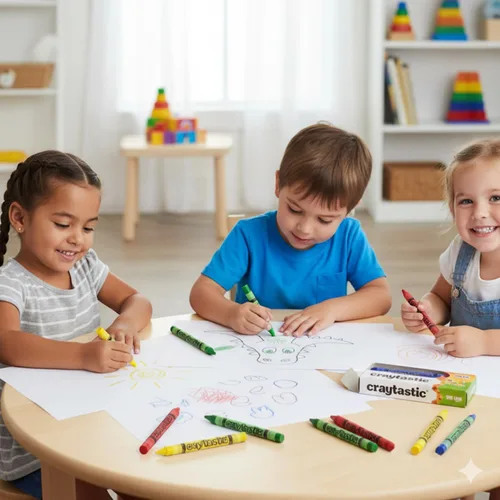 Miniatura 2 de Craytastic! Crayones a granel, 30 cajas individuales de 8 colores/paquete de clase – Tamaño completo, Premium