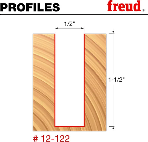 Miniatura 3 de Broca recta de doble acanaladura Freud, 15/64 x 3/4 de pulgada, con vástago de 1/2 pulgada, 12-096