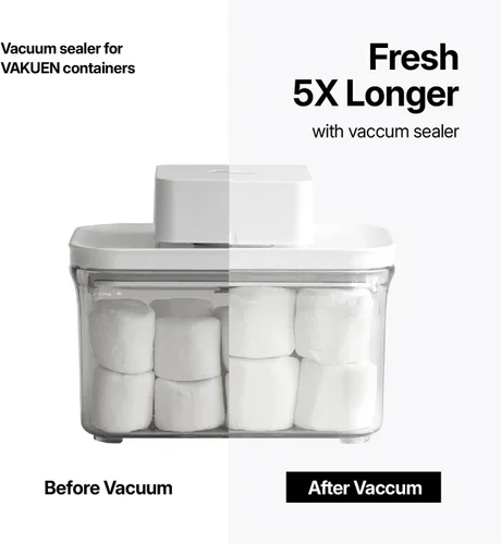 Miniatura 4 de VAKUEN Recipientes herméticos premium para almacenamiento de alimentos, 4L (4.10qt) Tapa inteligente de sellado con un clic, revestimiento patentado