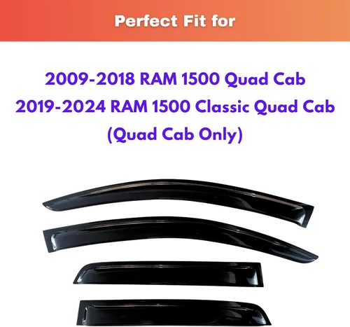 Miniatura 471 de KPY Visor de ventana compatible con Kia Soul 2009-2013, Protector contra lluvia de 4 unidades, deflectores de ventilación de ventana lateral
