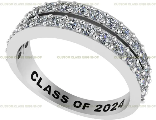 Miniatura 6 de Anillo personalizado de plata de ley para escuela secundaria y universidad, oro de 10 quilates, oro de 14 quilates, con certificación GRA