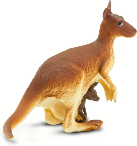 Miniatura 2 de Safari Ltd. Figura de canguro con bebé, juguete realista pintado a mano de 4 pulgadas, compañero educativo para niños, niñas y niños a partir de 3