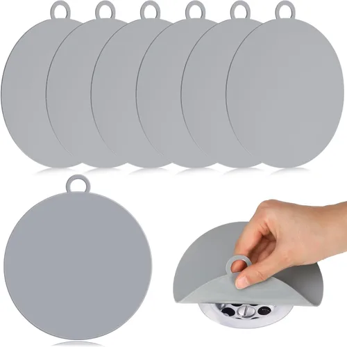 Miniatura 8 de Yinkin 6 Tapas de Drenaje para Mantener Alejados a los Insectos, Tapones de Silicona para Piso de Ducha y Bañera, Tapetes Antiolor de Alcantarilla