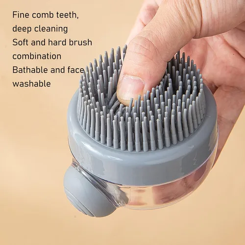 Miniatura 6 de Cepillo de baño y champú, limpiador corporal de silicona para uso en la ducha, cepillo corporal exfoliante, esponja de silicona premium, limpiador