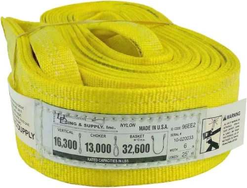 Miniatura 19 de DD Sling. Correa de 2 capas para levantamiento, de red de nylon, de doble ojal. Muy resistente (900 tejidos).Capacidad de carga vertical