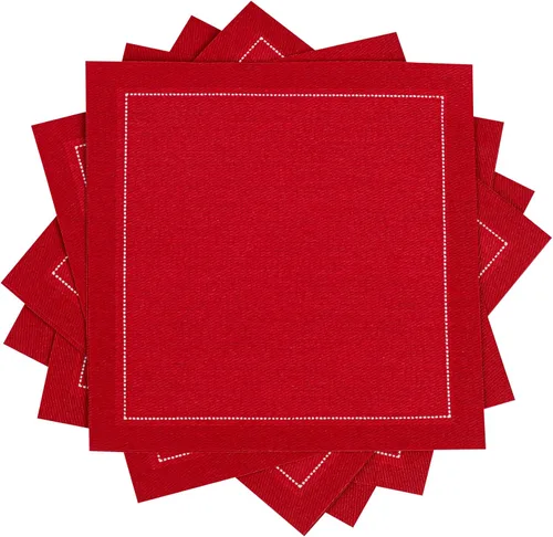 Miniatura 19 de Servilletas de cóctel de algodón blanco, 100% algodón, paquete de 50 unidades, 4.5 x 4.5 pulgadas, calidad de hotel, suaves y absorbentes, ideales