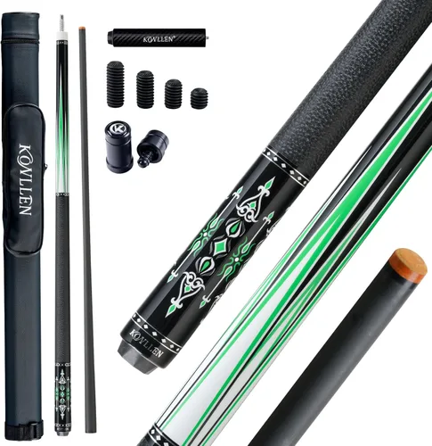 Miniatura 16 de KONLLEN Carbon Fiber Pool Cue Stick 58-inch Professional Pool Sticks for Adults Full Carbon Technology Low Deflection Pool Cue Billiard Cues with