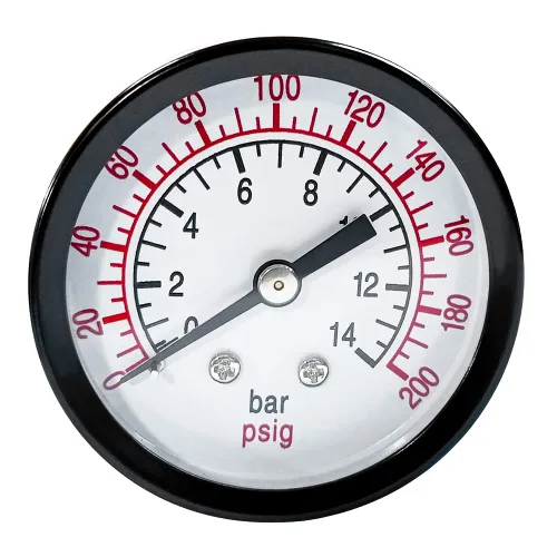 Miniatura 6 de Beduan Medidor de presión de aire para compresor de aire con dial de 1-1/2" montaje trasero central, 1/8" NPT, 0-160 PSI