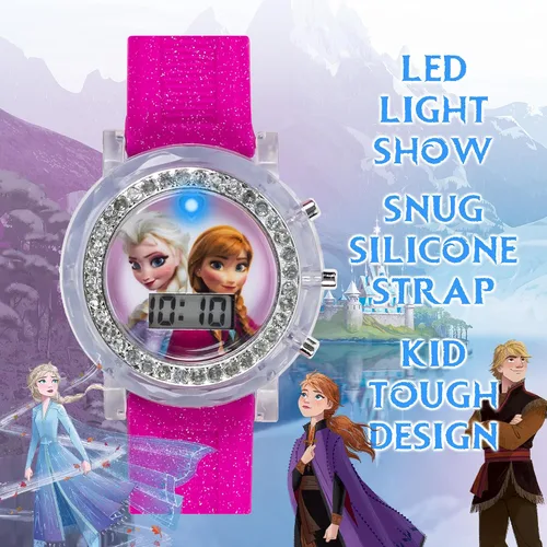 Miniatura 5 de Accutime - Reloj de pulsera de cuarzo digital de Frozen, con pantalla LCD y correa, regalos geniales de Disney, recuerdos de fiesta para infantes